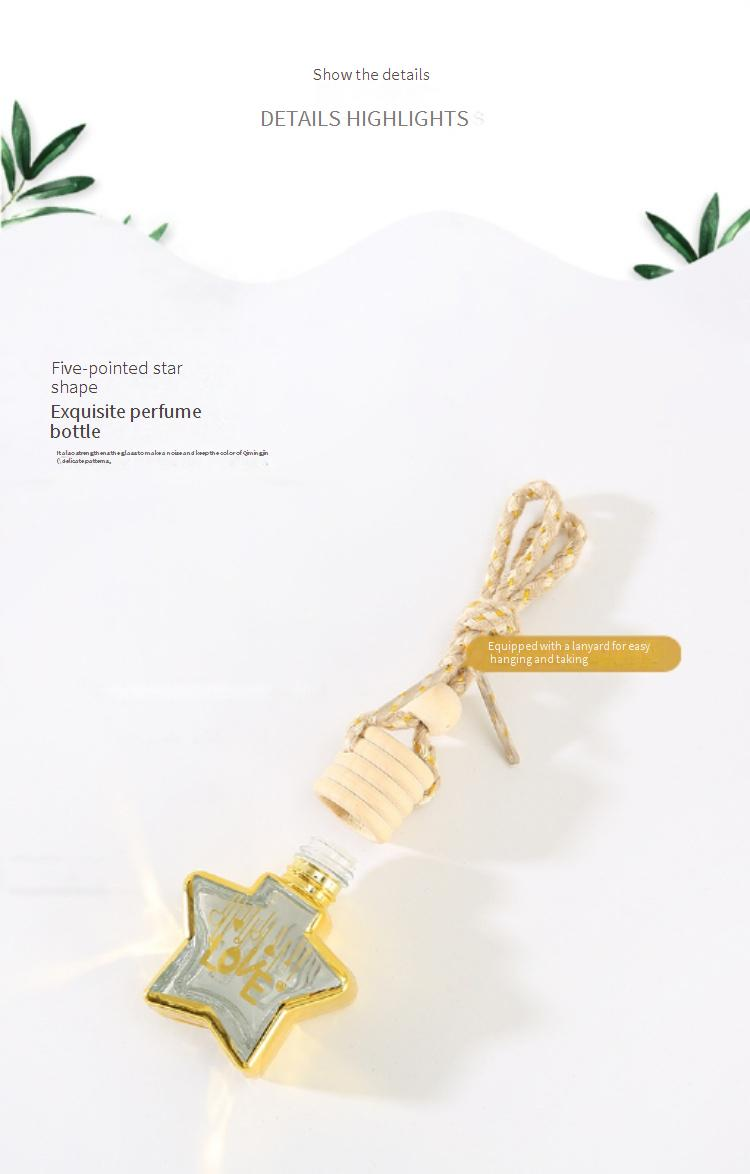 Accessori per profumi 10 ml bottiglia di profumo dorata montata su auto ciondolo in vetro bottiglia di profumo imballaggio cosmetici bottiglia di profumo bottiglia di imballaggio di profumo_voghion.com