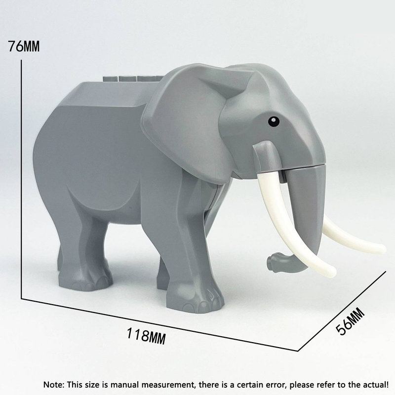 9PCS The Zoo Animal Elephants Giraffe Camel Deer Cages Building Blocks Mini Action Figure Bricks Toys_voghion.com