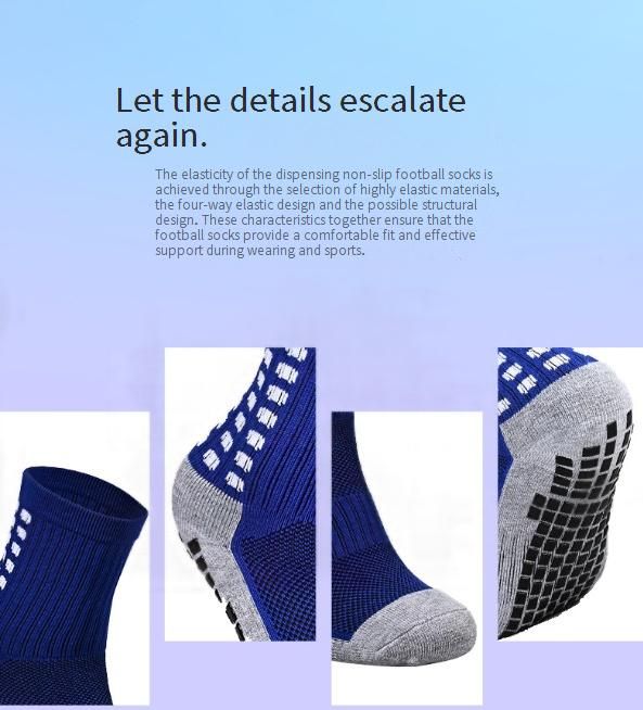 MINO SOCKS Football Socks - Mid-Calf Cushioned Anti-Slip Sports Socks With Breathable Terry Liner For Training & Matches (Multiple Colors)_voghion.com