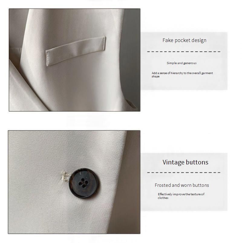 Unisex Double-Breasted Blazer Vest – Oversized Drape Fit (Minimalist Layering Essential)_voghion.com