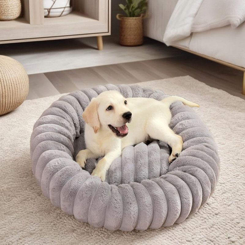 Heißer Verkauf Gerade Streifen Plüsch Katze Weich Bequem Abnehmbare Und Waschbar Pet Nest Matte Warme Hundebett_voghion.com