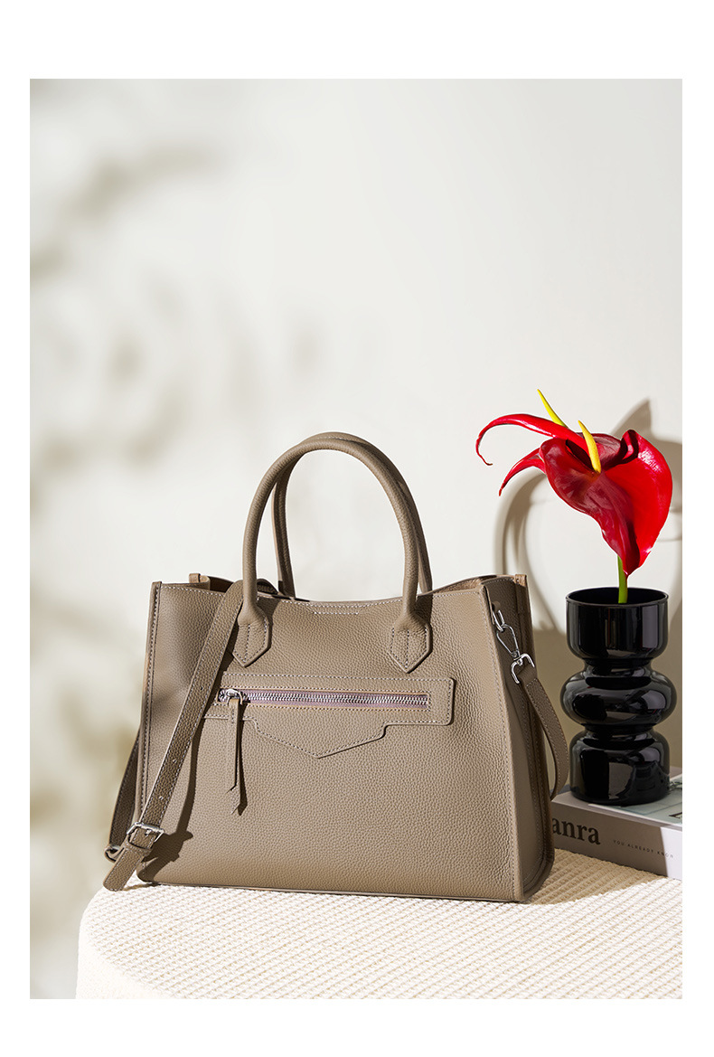Borsa grande tote, grande capacità, borsa da donna in vera pelle, design di nicchia, borsa da donna per computer, borsa da pendolare di alta qualità_voghion.com