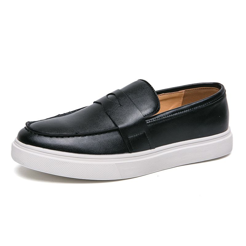 Spring And Autumn New Low Cut Fashionable Casual Set Legged Loafers Large Youth Men's Shoes_voghion.com