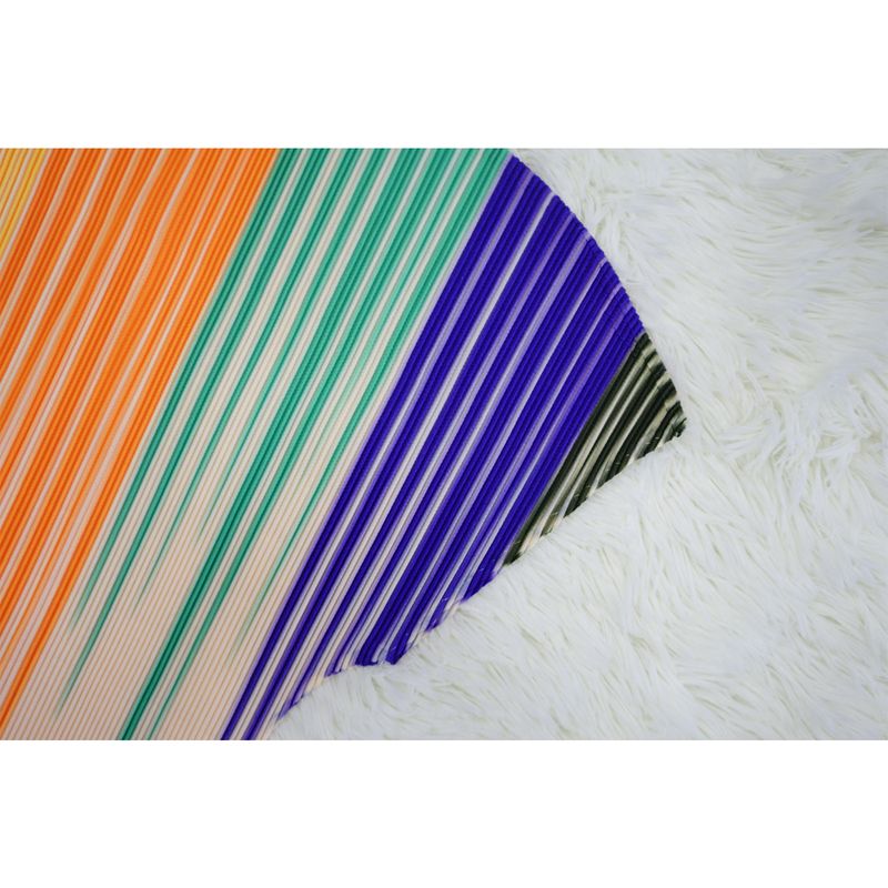 Ženska obleka z okroglim izrezom in kratkimi rokavi, potiskanim nagubanim krilom_voghion.com