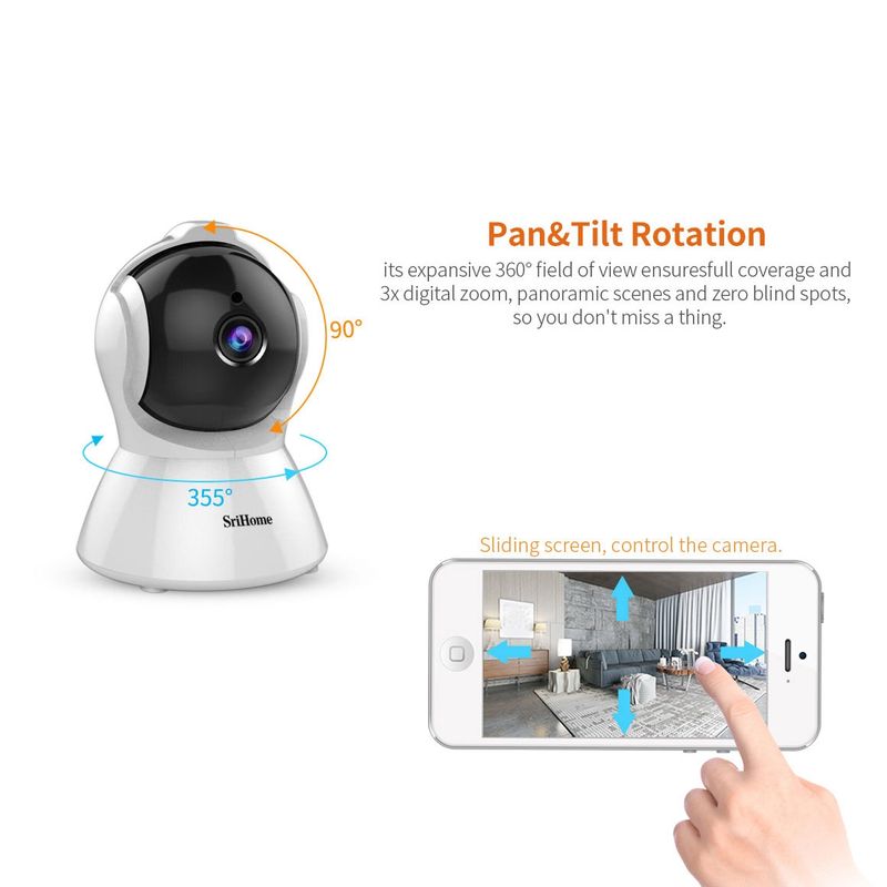 SH025 2,0 miljoen pixels 1080P HD AI Auto-tracking IP-camera, ondersteunt tweerichtingsaudio / bewegingsdetectie / humanoïdedetectie / nachtzicht / TF-kaart, UK-stekker_voghion.com