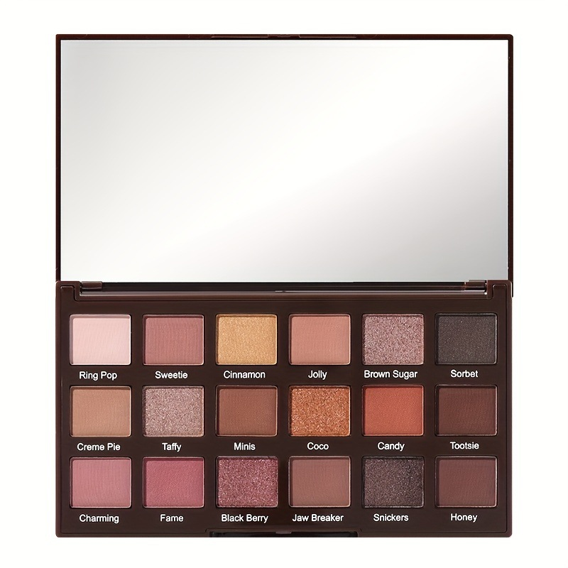 Paleta de brillo mate USHAS18, delineador de ojos, placa de sombra de ojos, color tierra, luz perla femenina_voghion.com