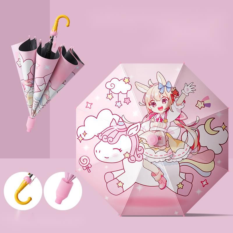 Kids UV50+ Umbrella - Windproof Folding | School Use | Sun & Rain Protection_voghion.com