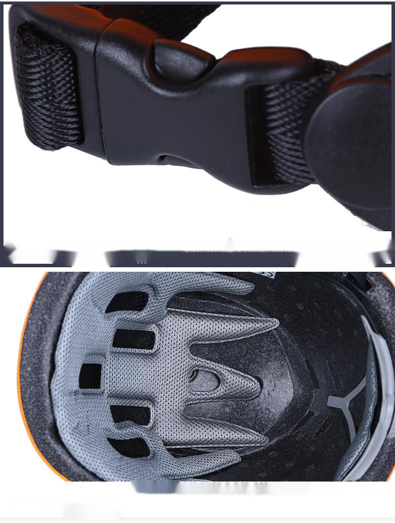 Xinda Outdoor Rock Climbing Downhill Expansion Caving Rescue Stream Tracing Safety Helmet With Orange Headlamp Clip_voghion.com
