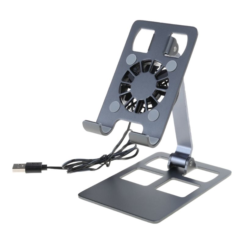 Portable Fan Heat Dissipation For Cellphone Tablet Holder Cooling Stand Support H8WD_voghion.com
