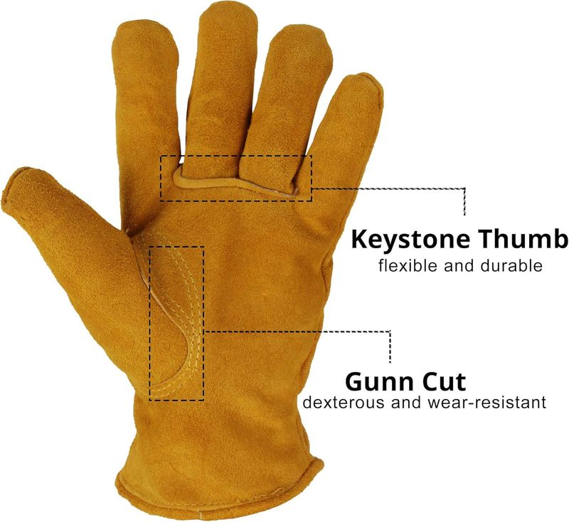 Work Gloves Winter Insulated Snow Cold Proof Leather Glove Thick Thermal Imitation Lambswool Extra Grip Flexible Warm For Working In Cold Weather_voghion.com