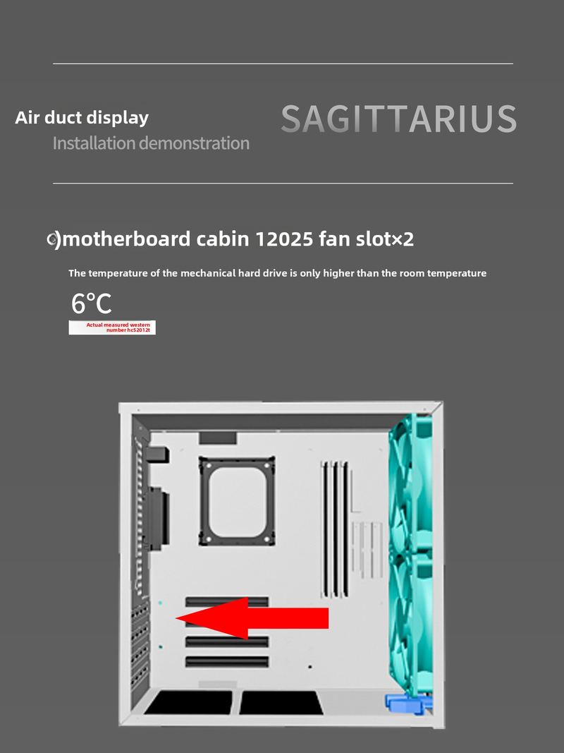 Sagittarius 8-bay NAS Computer Chassis With ATX Power Supply, MATX Motherboard, Full-height PCIE, 21.8L_voghion.com