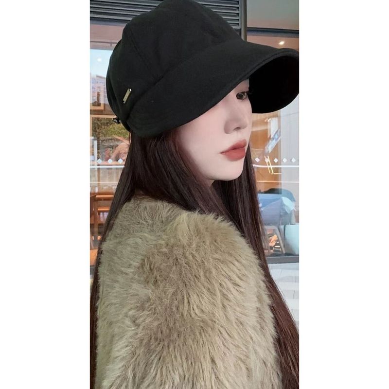 2025 con lo stesso berretto da pescatore da donna e berretto anti-UV, cappello da sole nero solido_voghion.com