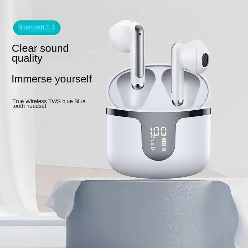 S47 Weiß TWS Kabellose Ohrhörer Bluetooth 5.3 Kopfhörer für iPhone & Android_voghion.com