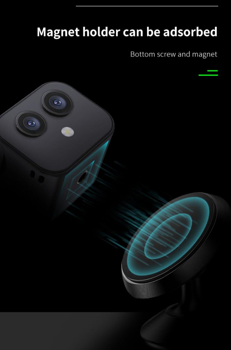 Trådløst mini WiFi IP-kamera Sikkerhetsovervåking Mikro Dual Cam HD 4K Nattsyn Smart Home Sports Monitor Innebygd_voghion.com