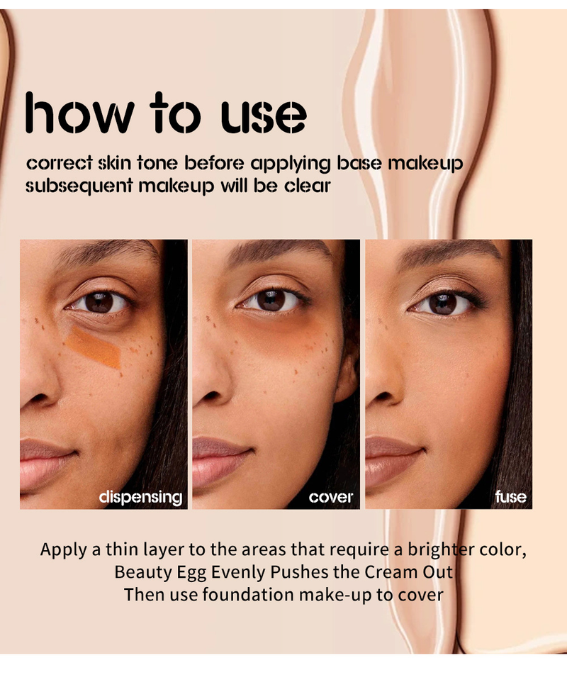 Base di bellezza che nasconde le occhiaie, crema correttore liquido monocromatico leggero impermeabile per tatuaggi_voghion.com