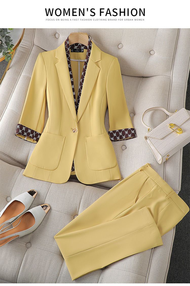 Abbigliamento da donna in primavera e in estate, temperamento alla moda, vestibilità slim, abiti professionali e casual, abbigliamento da lavoro di alta qualità per le donne_voghion.com