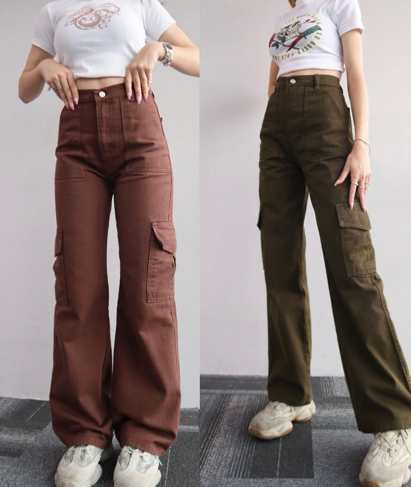 Versatile casual pants, three-dimensional pocket trousers, overalls_voghion.com