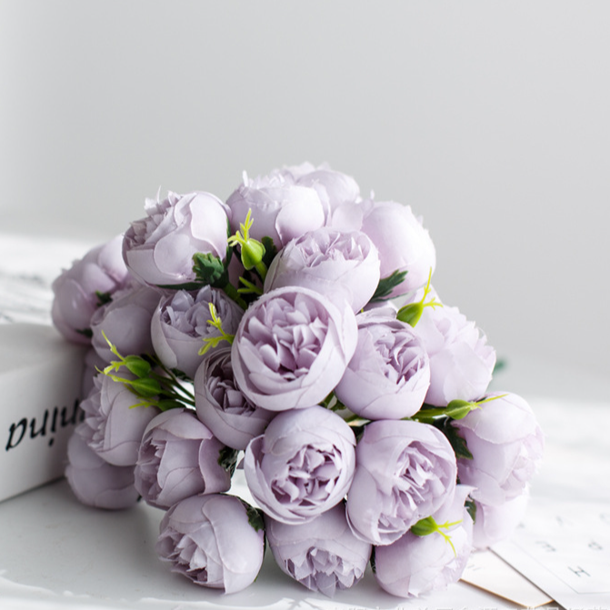 Flores artificiales navideñas, flores simuladas, flores para decoración de sala de estar, decoraciones de flores de plástico, mesa de centro de interior, mesa de comedor_voghion.com