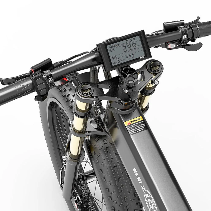 Bezior X-PLUS Elcykel 26" Fat Tire Electric Mountain Folding Bike 1500W 48V 17,5Ah_voghion.com