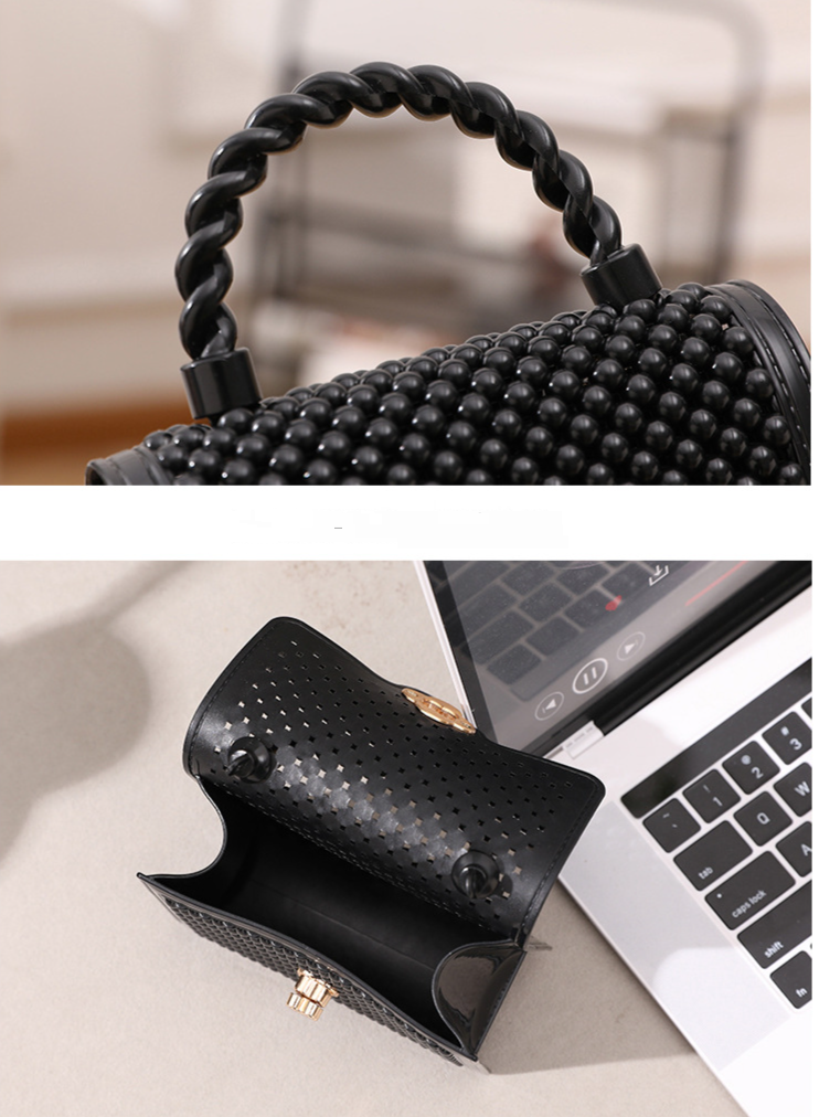 Mini Twisted Håndholdt Jelly Taske Mode Frisk Sød Ensfarvet Kæde Crossbody Skulder Læbestift Taske_voghion.com