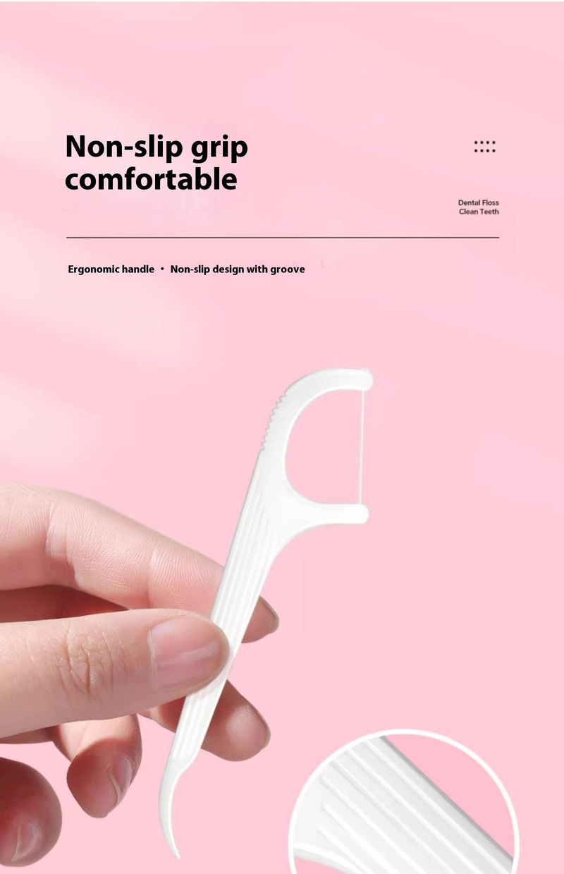 Palillos de hilo dental desechables - 300 unidades, envueltos individualmente, con agarre cómodo y sabor a menta, ideales para viajes y uso doméstico._voghion.com