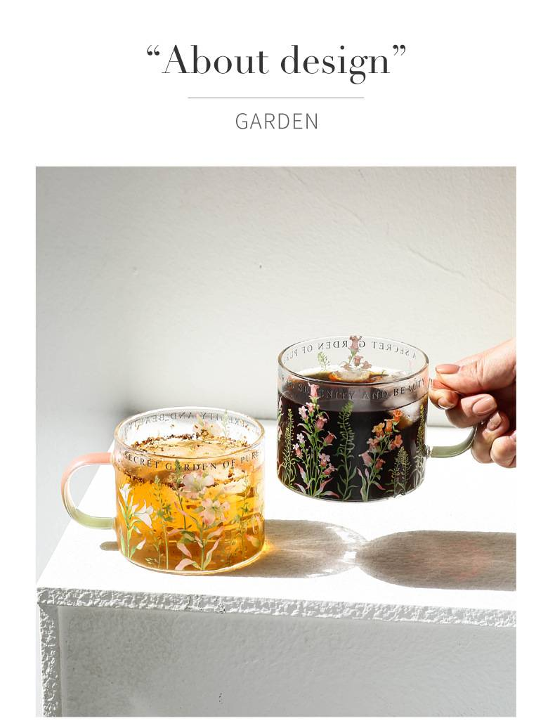 Heat-resistant And Cold-resistant High Borosilicate Printed Glacier Glass Ins Explosion-proof Summer Cold Drink Water Cup Coffee Cup_voghion.com