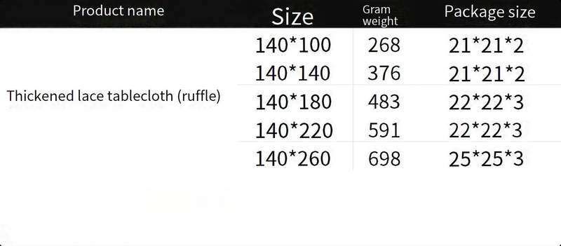 French Vintage Lace Tablecloth - Thickened Rectangular Table Cover With Elegant Ruffle Trim, Luxury Dining & Coffee Table Decor_voghion.com