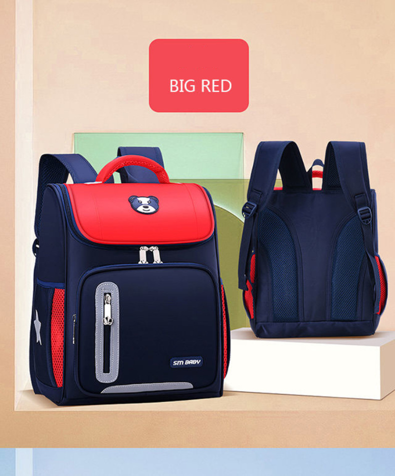 Mochilas para niños, mochilas escolares, protección para la columna vertebral y reducción de carga para niños y niñas, mochila reflectante con logotipo impreso._voghion.com