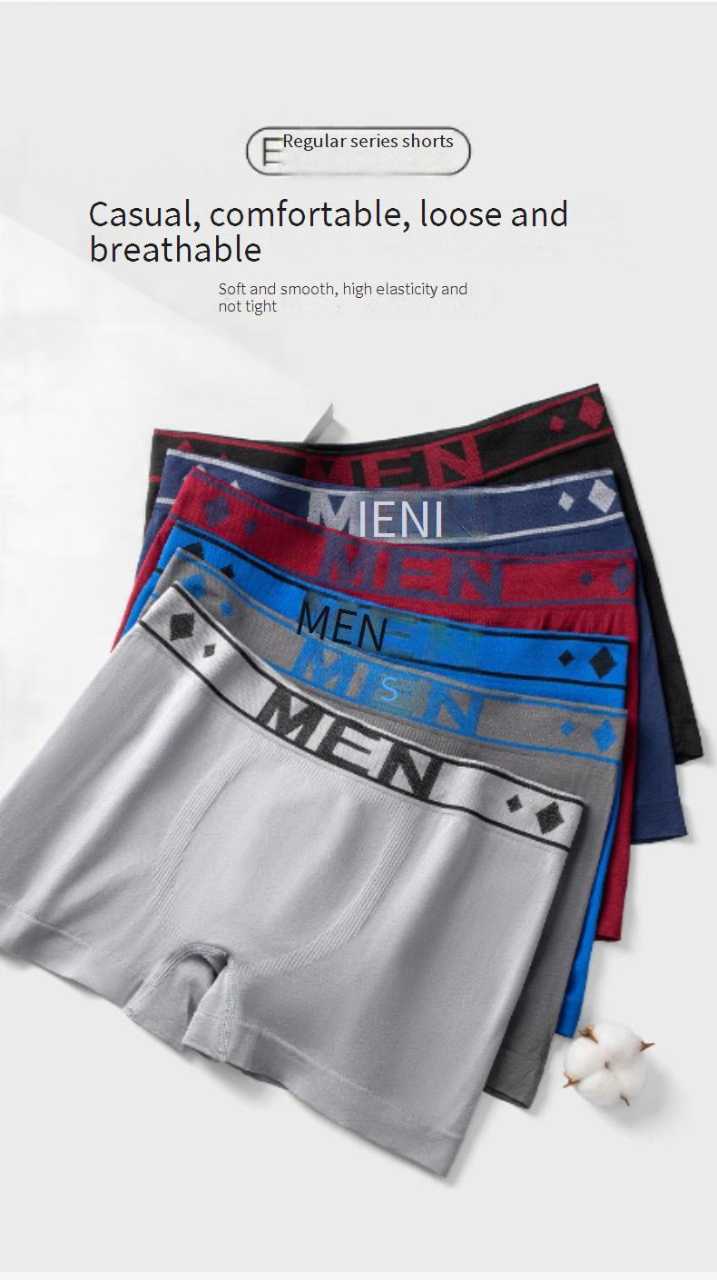Ropa interior para hombre, cómoda, deportiva, antibacteriana, transpirable, de talla grande, bóxer elástico grande, sin costuras._voghion.com