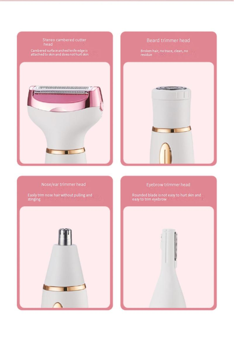 Epilator Digital Display TYPE C Hair Removal Device Women's Shaver Nose Hair Remover Underarm Electric Shaver Private Eyebrow Trimmer_voghion.com
