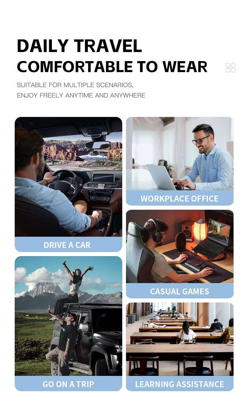 L3 Smart Glasses: Daily Wearable For Driving, Office Work, Gaming, Learning, Comfortable & Versatile For Multiple Scenarios_voghion.com