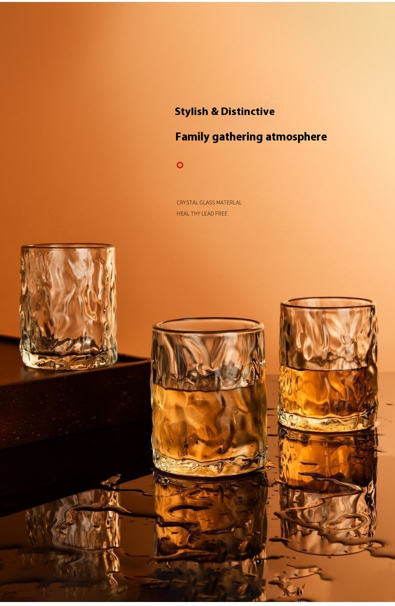 Glacier Glass High Value Cup Ins Water Cup Home Drinking Water Tea Cup Set Wine Glass Thick Beer Cup_voghion.com