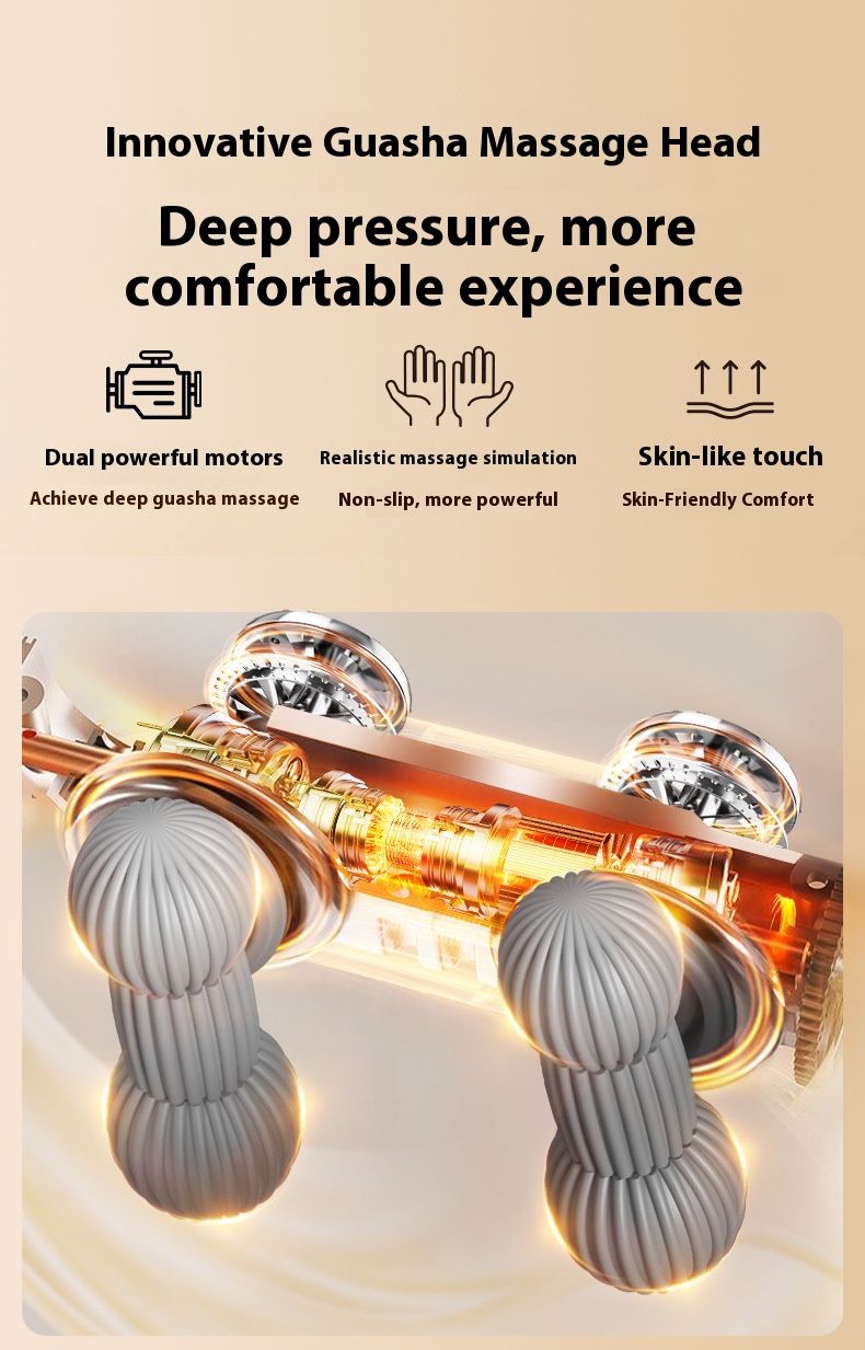 2-Node Electric Neck Massager – 5-Mode Shiatsu & Kneading Cervical Pillow With Heat, USB-Powered For Home/Office/Travel (Model H81, White)_voghion.com