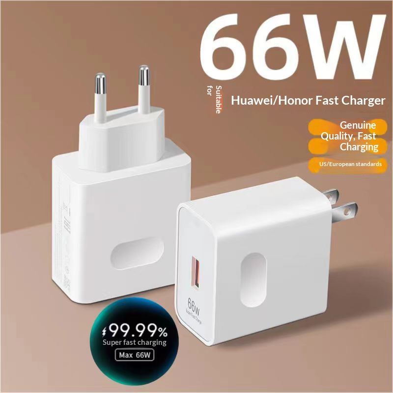 66W SuperCharge EU/US Plug Fast Charger - USB-C Power Adapter For 66W Super Flash Charge (White)_voghion.com