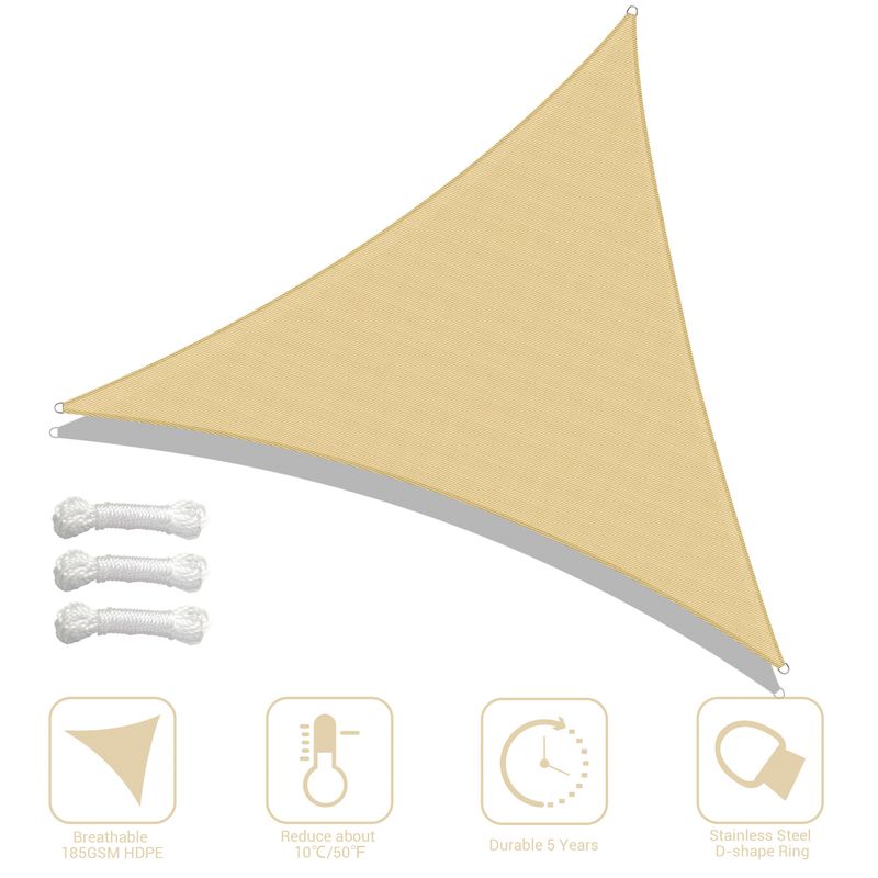 25' x 25' x 25' Triangle Sun Shade Sail/Sand_voghion.com