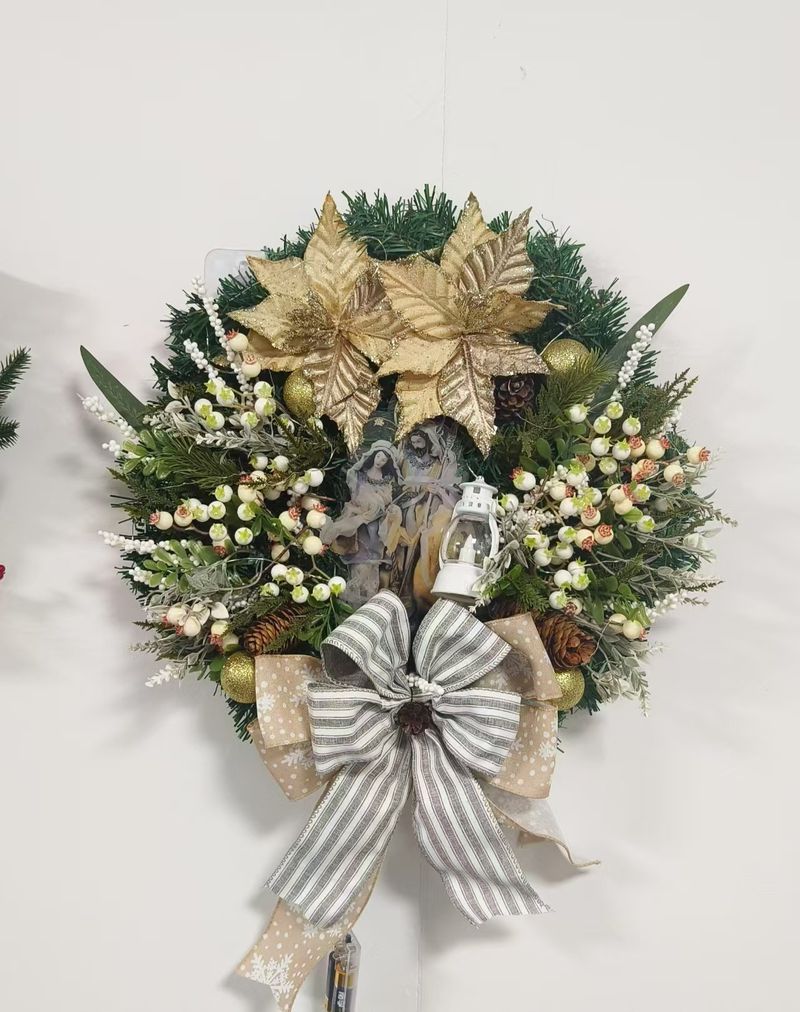 2025 Nieuwe kransdeur hangende kerstverlichting decoraties scène lay-out rekwisieten_voghion.com
