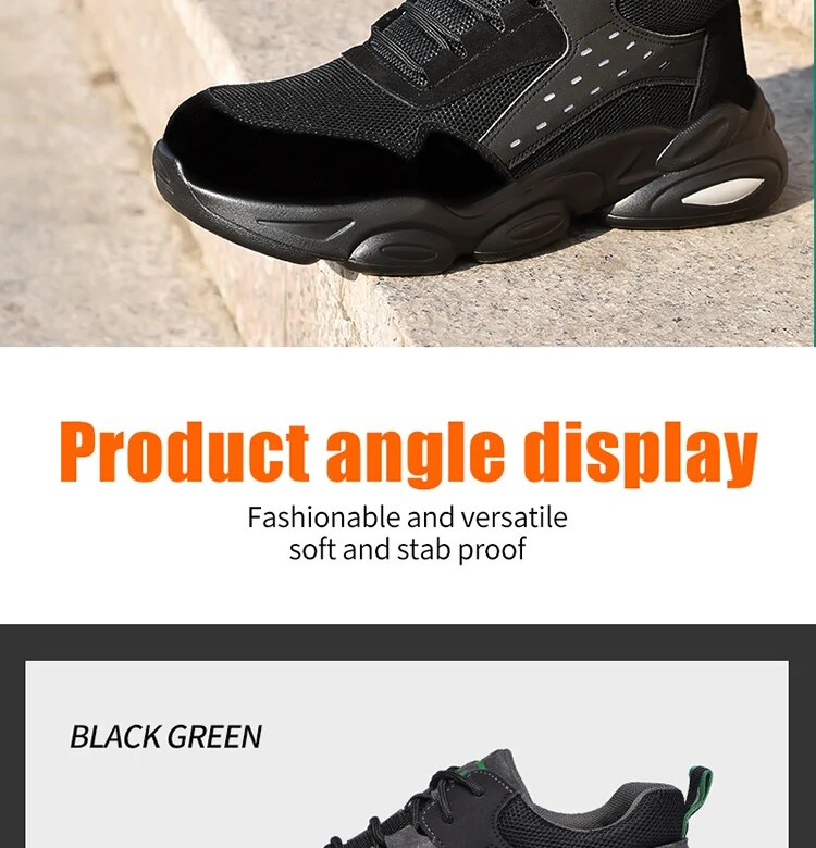 Zapatillas de deporte a prueba de pinchazos para hombre, botas de seguridad indestructibles con punta de acero, zapatos masculinos_voghion.com