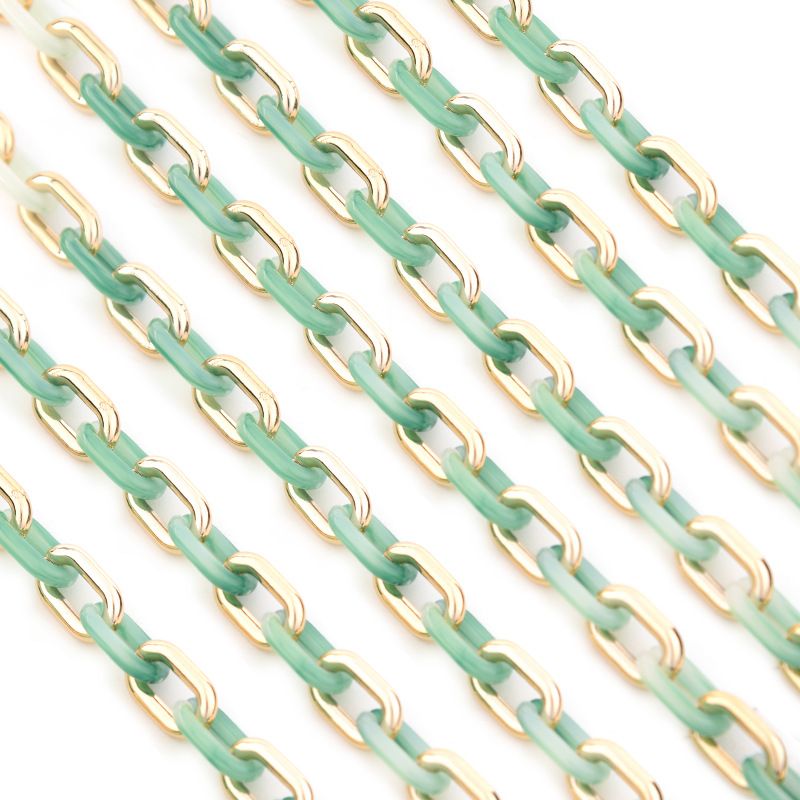 Collana in acrilico con cerchio liscio versatile INS, moda fai da te, catena per maschera staccabile, accessori per gioielli_voghion.com