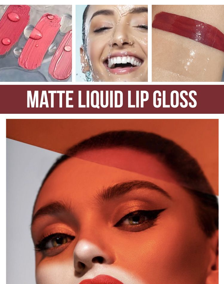 MLSMILE Matte Non Stick Lip Glaze Waterproof Non Fading Liquid Lipstick Water Light Moisturizing Lip Plumping Lip Gloss_voghion.com
