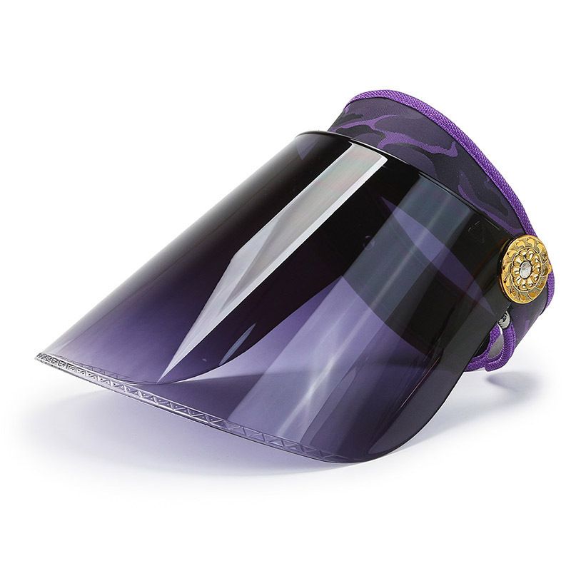 LazyZoom Cycling Protective Visor For Women, Summer Wide Brim UV Protection Welding Sun With Face Shield, Insect-proof,_voghion.com