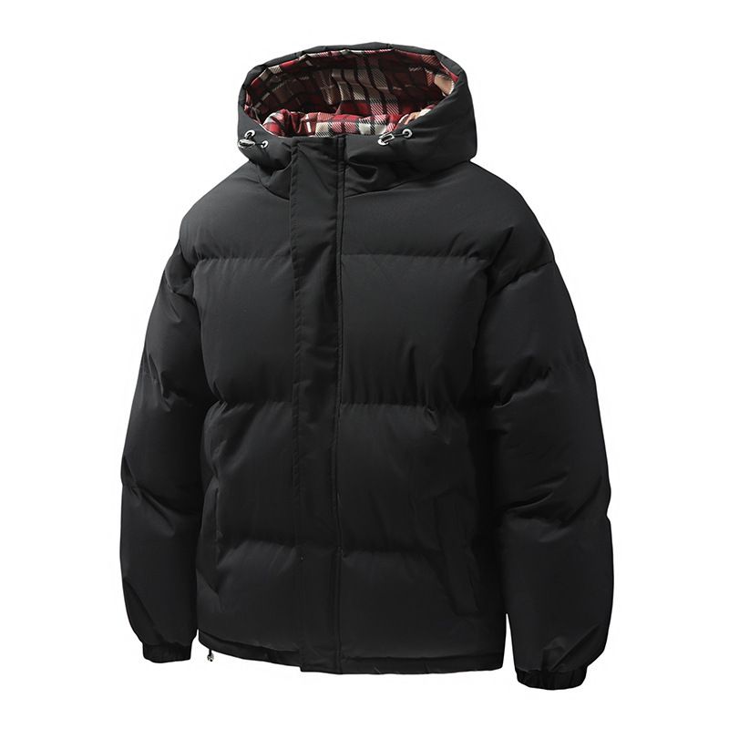 New Style Hooded Simple Warm Cotton Unisex Versatile Thickened National Trend Autumn Winter Loose Puffer Jacket_voghion.com
