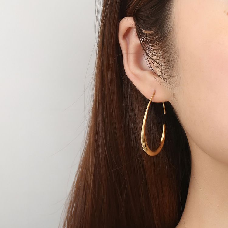 Orecchini da donna alla moda, eleganti e alla moda, con ganci in acciaio inossidabile a forma di uovo, stile europeo e americano_voghion.com