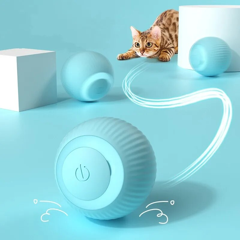 Electric Ball Interactive Automatic Rolling Intelligent Cat Cats Training Self-Moving Kitten Toys For Indoor Play_voghion.com