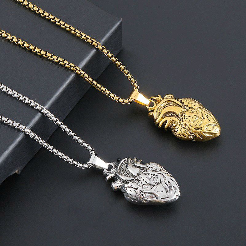 New Personalized Creative Fashion Popular Heart Pendant Jewelry Hip Hop Trend Versatile Personality Necklace_voghion.com