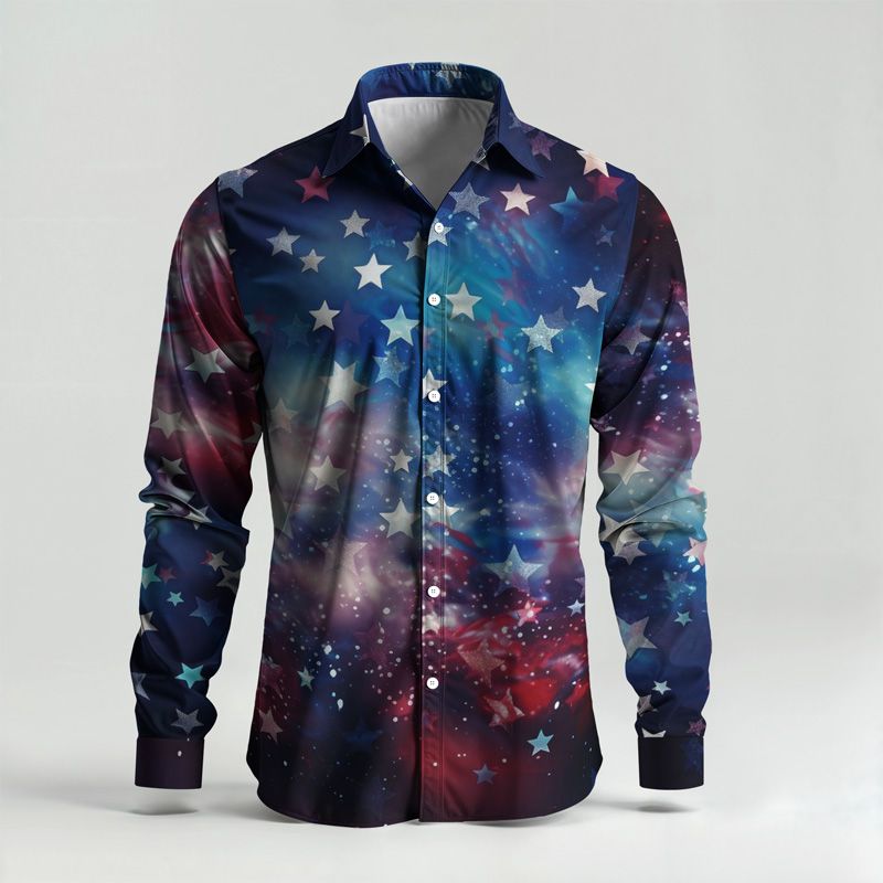 2025 Frühjahr/Sommer Herren-Hemd-Set, bedruckt, modisch, schlicht, zweiteilig, Langarm-Set für Herren, lässig, bequem, modisch_voghion.com