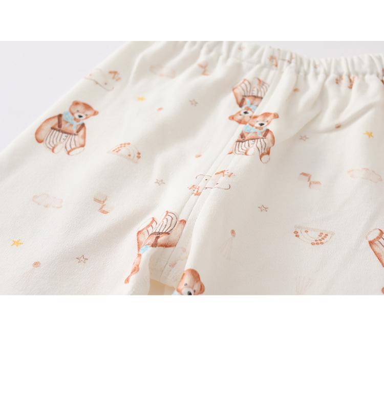 Herbst-Kinder-Baby-Unterwäsche-Set, Klasse A, reine Baumwolle, für Zuhause, lange Unterhosen, separates Set_voghion.com