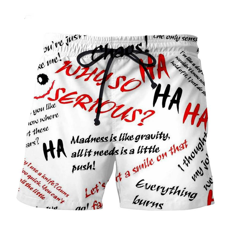 Men's Devil Clown 3D Shorts Casual Beach Pants Shorts _voghion.com