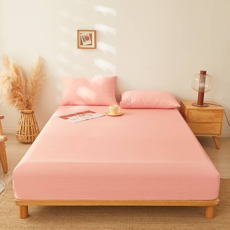 Lençol de linho orgânico lavado com elástico - Protetor de colchão respirável para cama de solteiro/casal 1 unidade_voghion.com