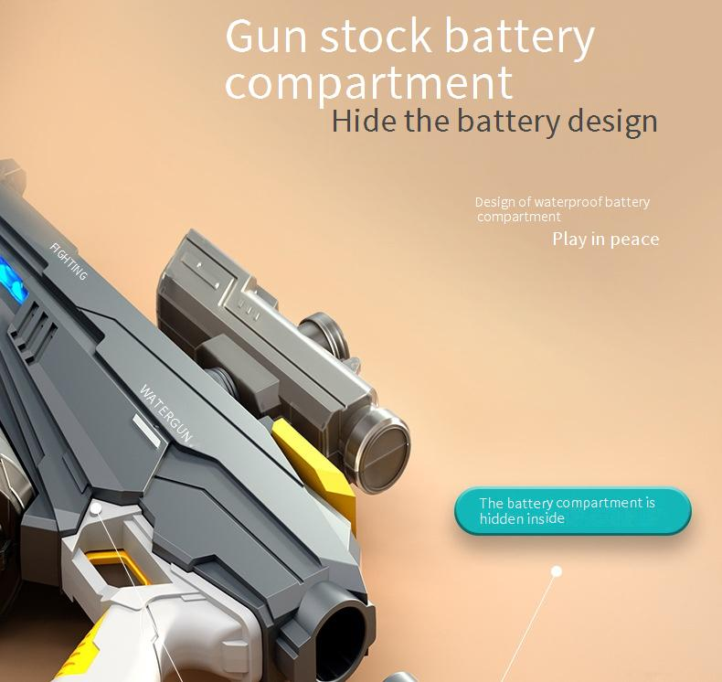 Pistol cu apă electric cu oglindă, capacitate mare, vară, plajă, piscină, jucărie cu apă în aer liber, copii, pistol cu apă_voghion.com
