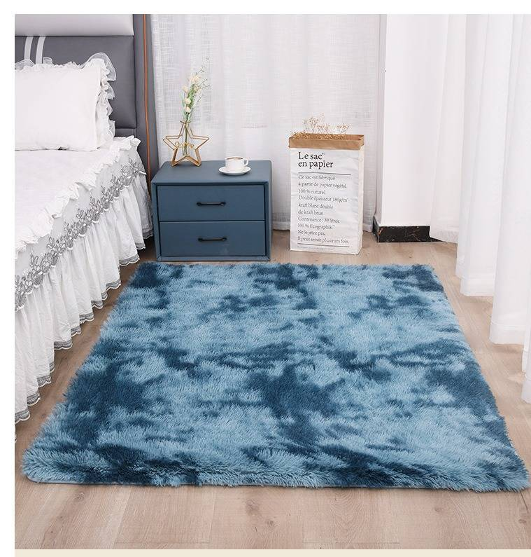Dywan poliestrowy z nadrukiem tie-dye do sypialni, salonu i gabinetu – miękki, gradientowy dywan o jedwabistym wykończeniu w różnych rozmiarach i kolorach_voghion.com